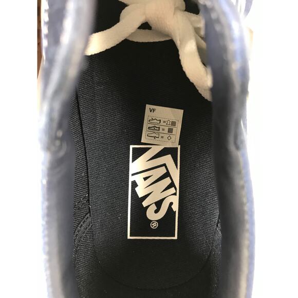 Vans Men's NIB Blue Checker Flame Skate Low Top Lace Up Shoes Sneakers Ward - Picture 13 of 13